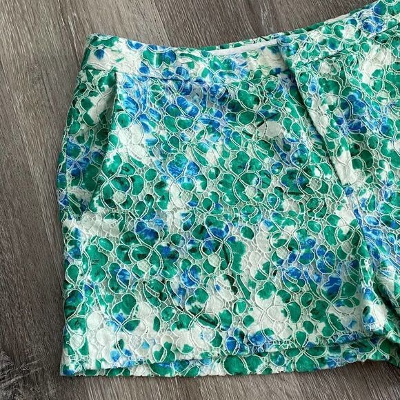 Madewell Blue/Green Floral Lace Shorts - Size: 6 - Picture 6 of 7